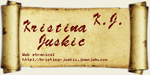 Kristina Juškić vizit kartica